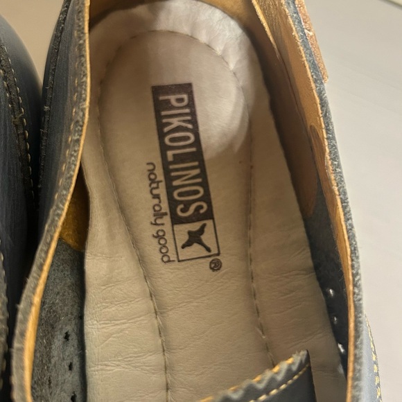 PIKOLINOS Perforated Blue Leather Oxfords - Picture 7 of 8